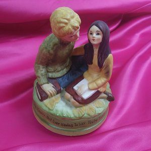 1971 Japan  Love Story Rotating Musical Figurine
